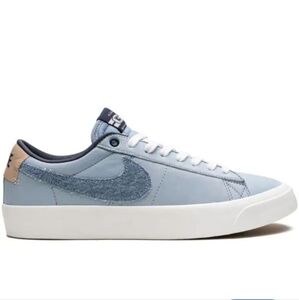 Nike‎ Mens SB Blazer Low GT Light Denim Sneakers Shoes Size 9.5